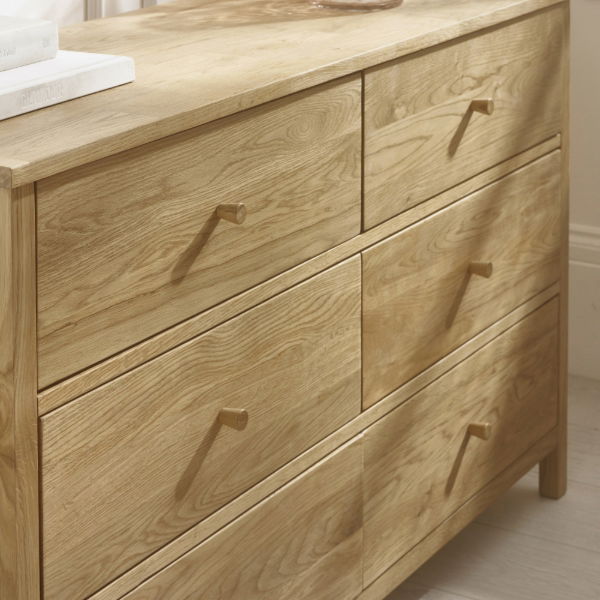 COXMOOR 6 DRAWER CHEST - OAK - Living with Luxury