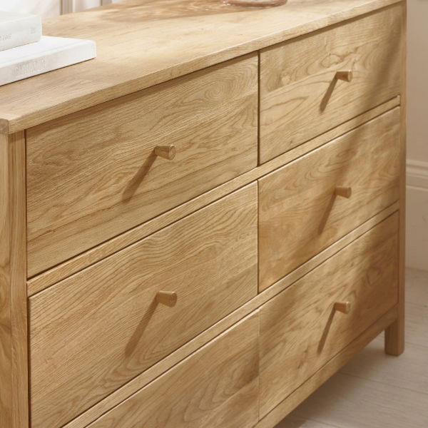 COXMOOR 6 DRAWER CHEST - IVORY &  OAK - Living with Luxury