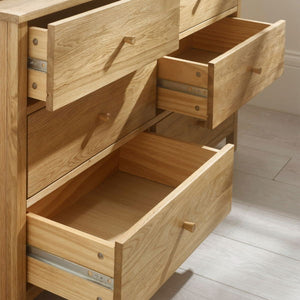 COXMOOR 6 DRAWER CHEST - IVORY &  OAK - Living with Luxury