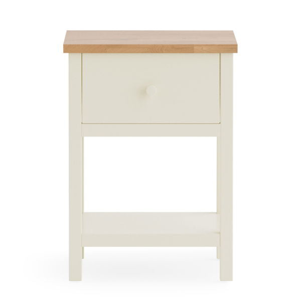 COXMOOR I DRAWER BEDSIDE - IVORY & OAK - Living with Luxury