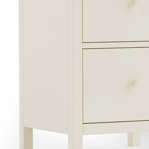 COXMOOR 2 DRAWER BEDSIDE - IVORY & OAK - Living with Luxury
