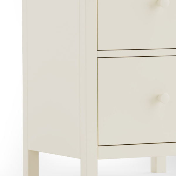 COXMOOR 2 DRAWER BEDSIDE - IVORY & OAK - Living with Luxury