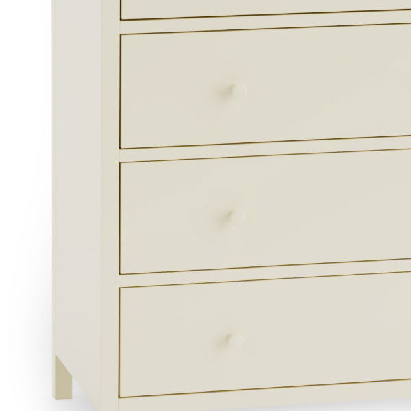 COXMOOR 5 DRAWER WIDE CHEST - IVORY &  OAK - Living with Luxury