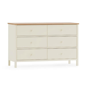 COXMOOR 6 DRAWER CHEST - IVORY &  OAK - Living with Luxury