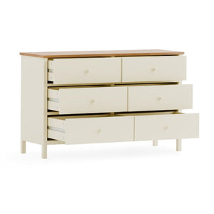 COXMOOR 6 DRAWER CHEST - IVORY &  OAK - Living with Luxury