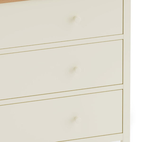 COXMOOR 6 DRAWER CHEST - IVORY &  OAK - Living with Luxury