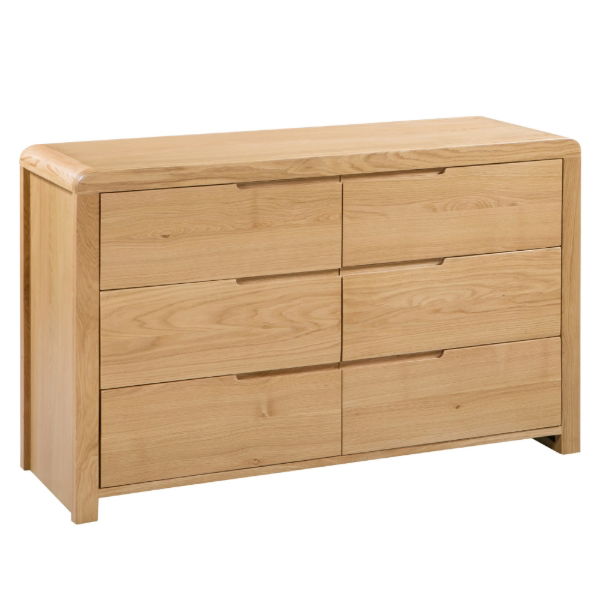 CURVE 6 DRAWER WIDE CHEST ASS - Living with Luxury