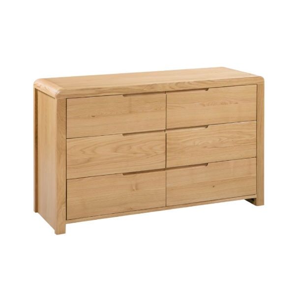 CURVE 6 DRAWER WIDE CHEST ASS - Living with Luxury