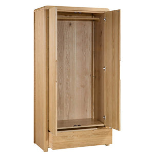 CURVE 2 DOOR 1 DRAWER WARDROBE - Living with Luxury