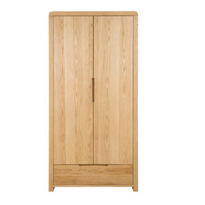 CURVE 2 DOOR 1 DRAWER WARDROBE - Living with Luxury