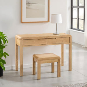 CURVE 2 DRAWER DRESSING TABLE & STOOL ASS - Living with Luxury