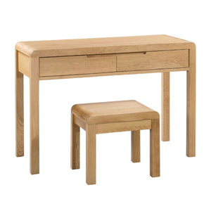 CURVE 2 DRAWER DRESSING TABLE & STOOL ASS - Living with Luxury