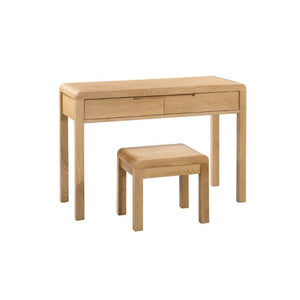 CURVE 2 DRAWER DRESSING TABLE & STOOL ASS - Living with Luxury
