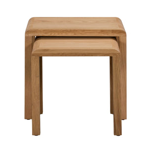 Curve Oak Nest of 2 Tables - Living with Luxury