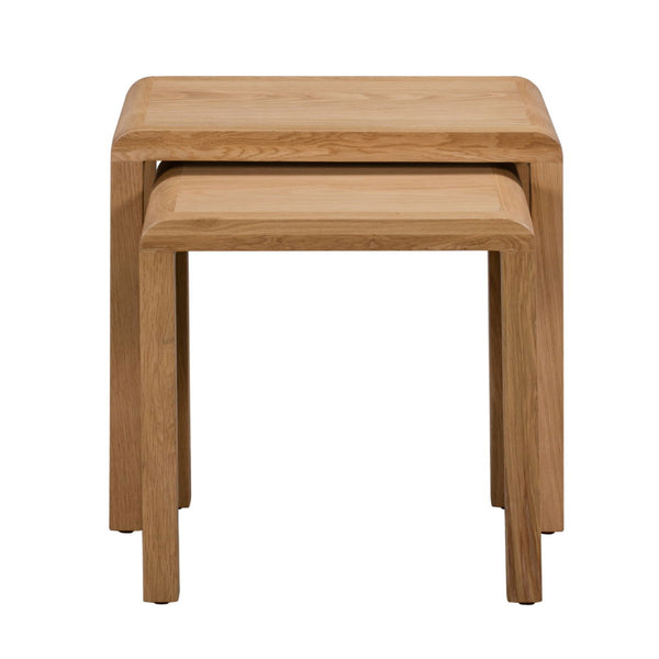Curve Oak Nest of 2 Tables - Living with Luxury