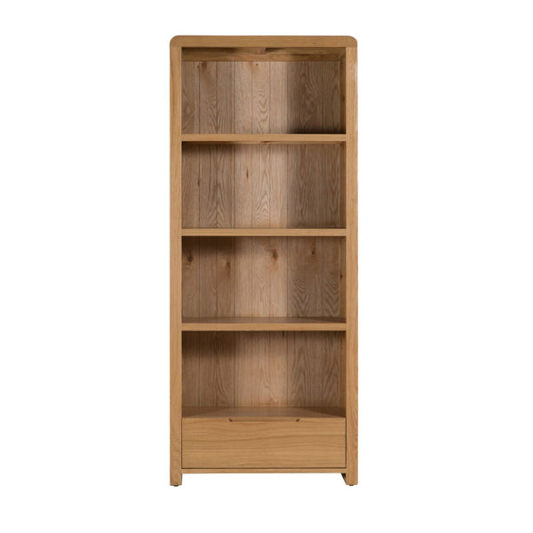 CURVE OAK TALL BOOKCASE - Living with Luxury