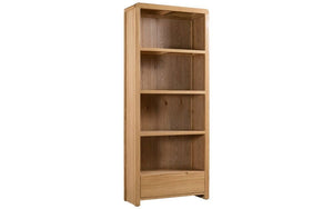 CURVE OAK TALL BOOKCASE - Living with Luxury