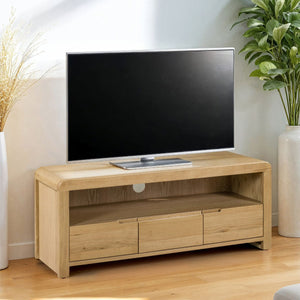 CURVE OAK TV UNIT - Living with Luxury