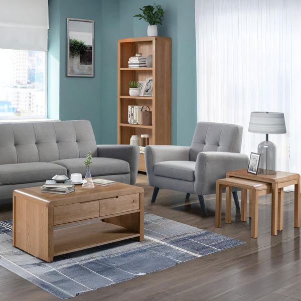 CURVE OAK TV UNIT - Living with Luxury