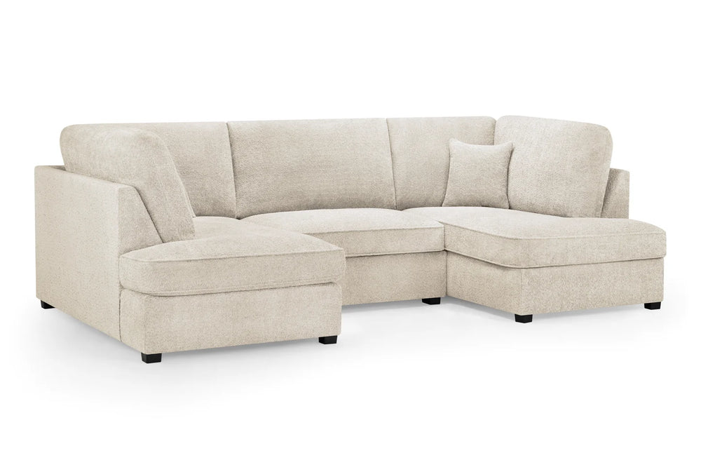 Carnaby Beige Boucle U Shape Corner Sofa – Stylish Living Room Seating
