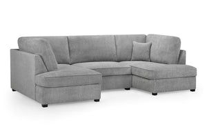 Carnaby Grey Boucle U Shape Corner Sofa – Stylish Living Room Seating