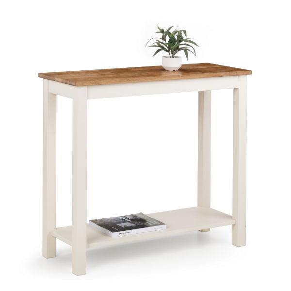 COXMOOR CONSOLE TABLE 90CM - IVORY & OAK - Living with Luxury