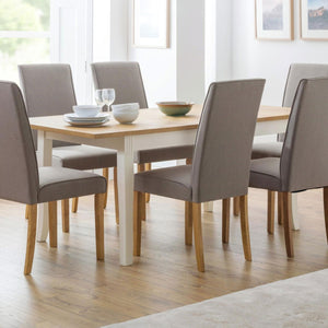 DAVENPORT IVORY/OAK EXTENDING DINING TABLE - Living with Luxury