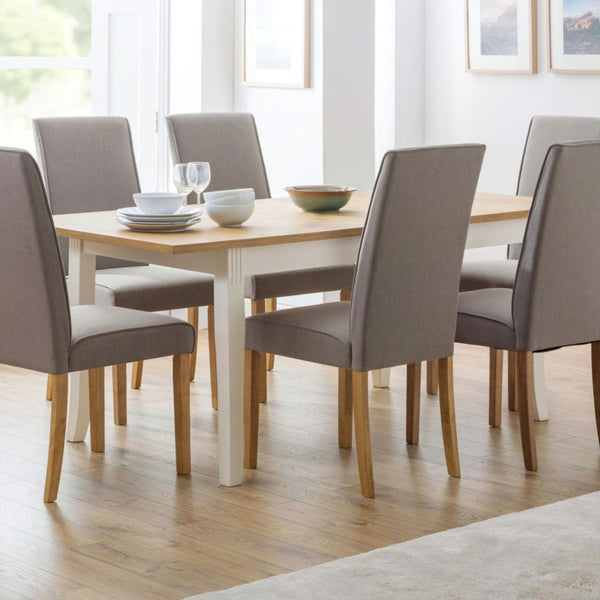 DAVENPORT IVORY/OAK EXTENDING DINING TABLE - Living with Luxury