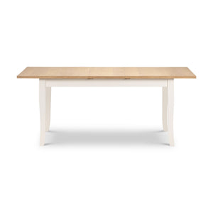 DAVENPORT IVORY/OAK EXTENDING DINING TABLE - Living with Luxury