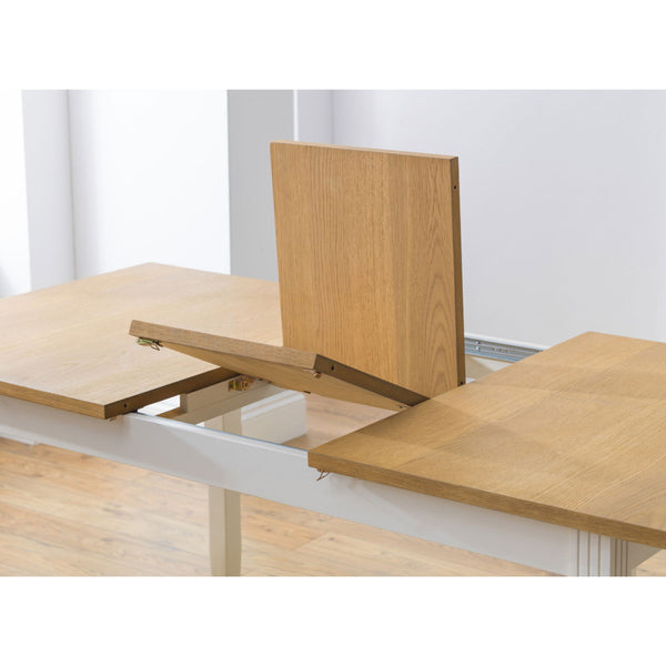 DAVENPORT IVORY/OAK EXTENDING DINING TABLE - Living with Luxury