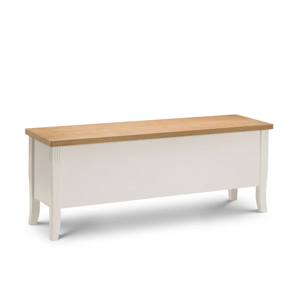 DAVENPORT IVORY/OAK STORAGE BENCH - Living with Luxury