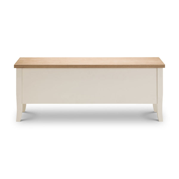 DAVENPORT IVORY/OAK STORAGE BENCH - Living with Luxury