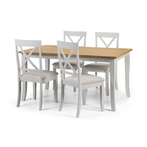 DAVENPORT OAK/ELEPHANT GREY DINING TABLE - Living with Luxury