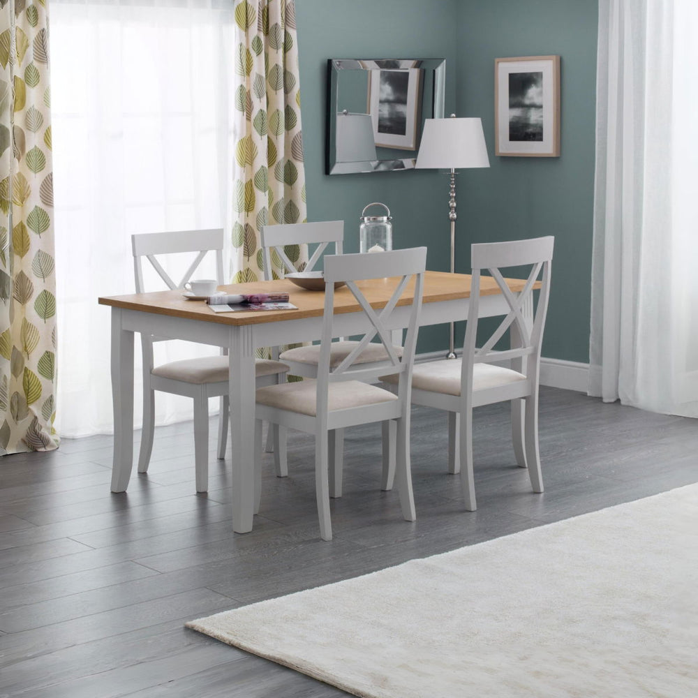 DAVENPORT OAK/ELEPHANT GREY DINING TABLE - Living with Luxury