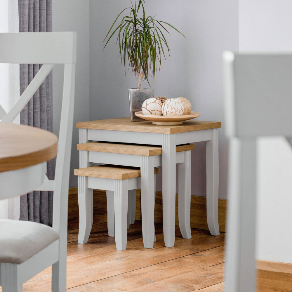 DAVENPORT OAK/ELEPHANT GREY NEST OF TABLES - Living with Luxury