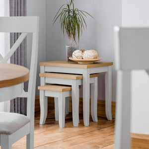DAVENPORT OAK/ELEPHANT GREY NEST OF TABLES - Living with Luxury