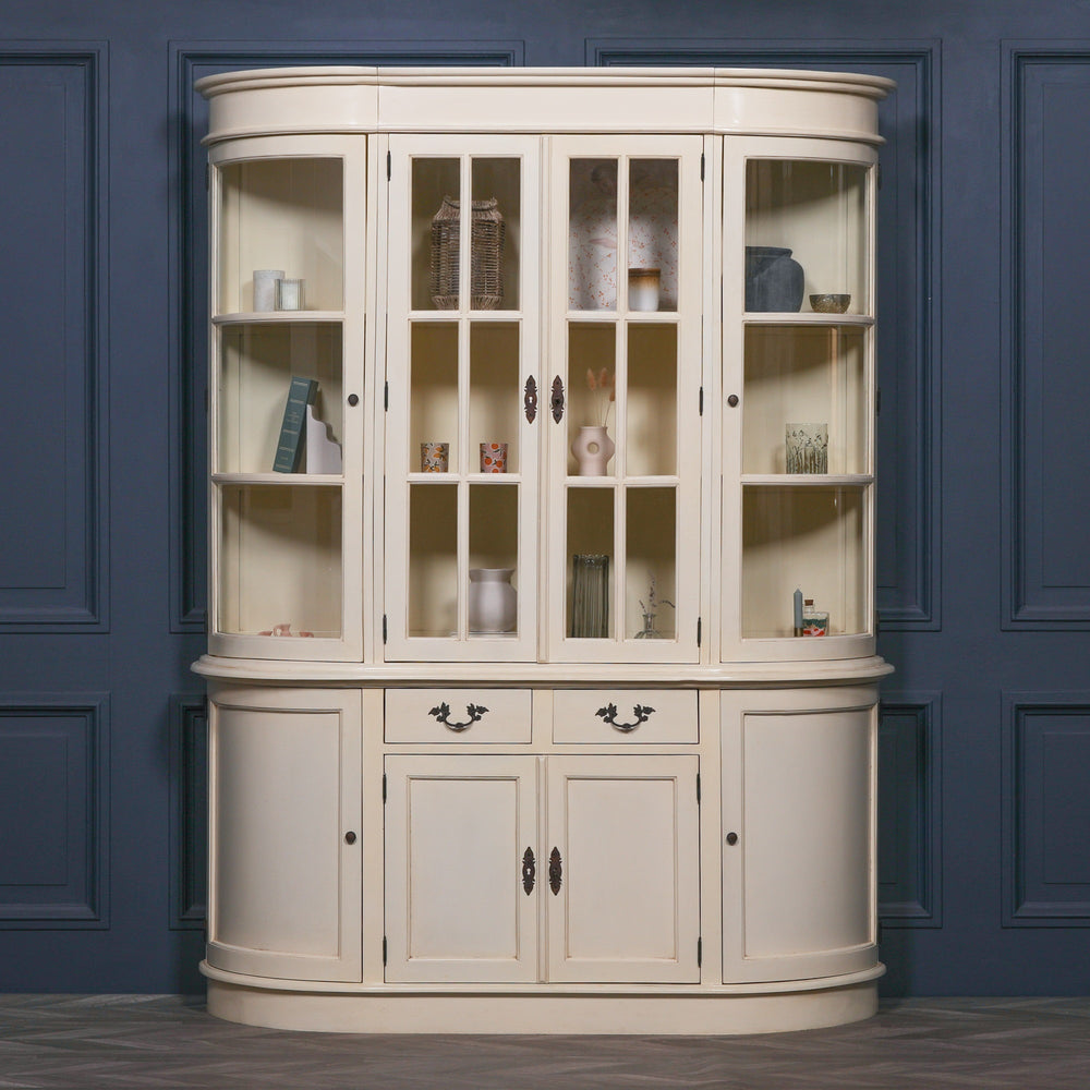 Large Vintage Cream Dresser Display Cabinet – view 1