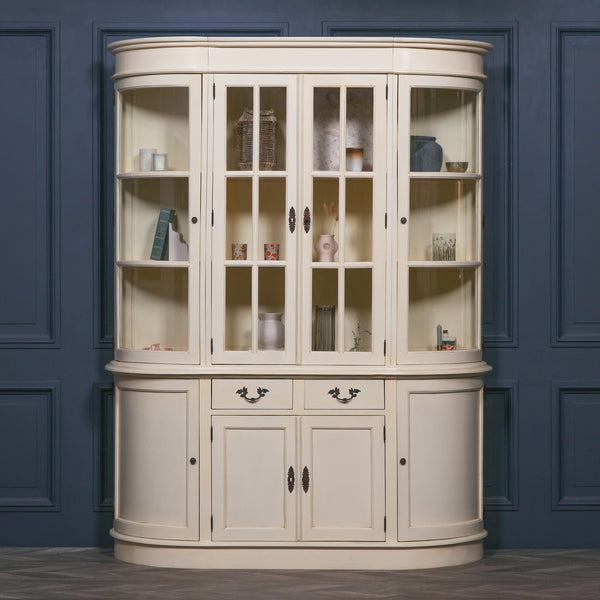 Large Vintage Cream Dresser Display Cabinet – view 1