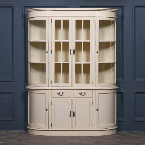 Large Vintage Cream Dresser Display Cabinet – view 4