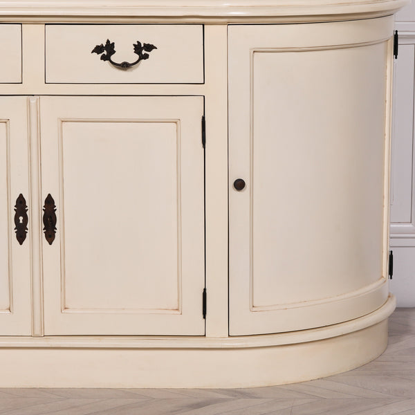 Large Vintage Cream Dresser Display Cabinet – view 6