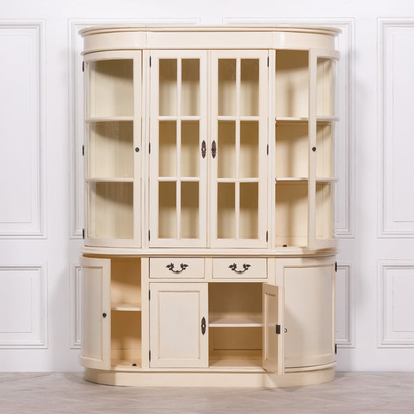 Large Vintage Cream Dresser Display Cabinet – view 7