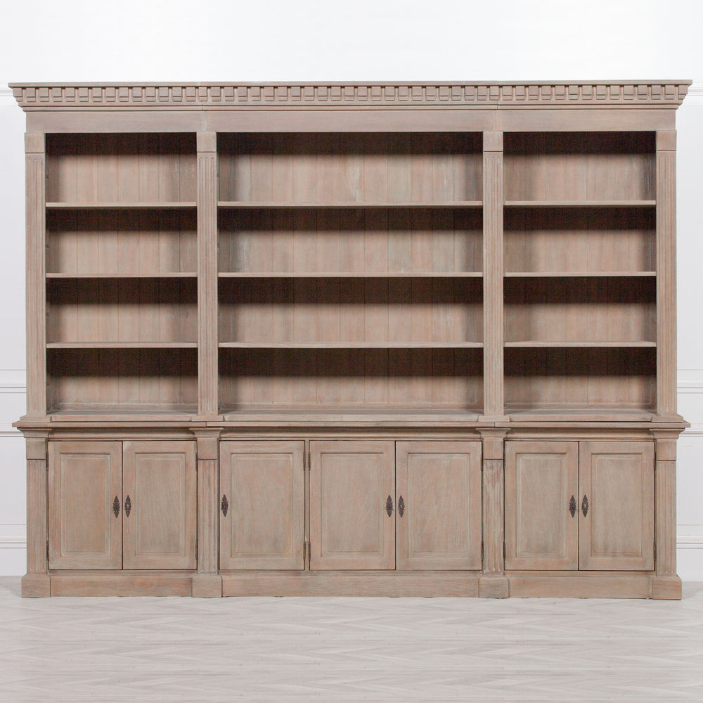 Extra Large Wooden Triple Bookcase – view 1