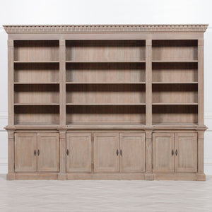Extra Large Wooden Triple Bookcase – view 1