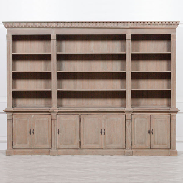 Extra Large Wooden Triple Bookcase – view 1