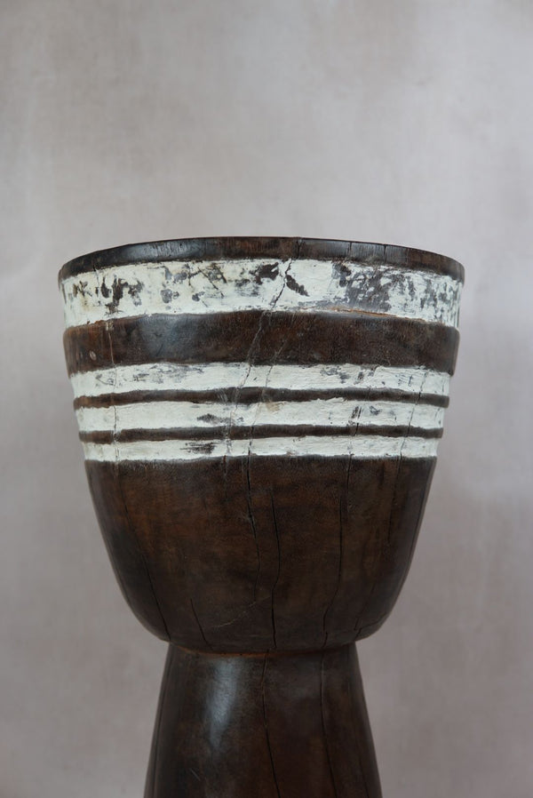 Tapered Wood Side Table - Cameroon – detail