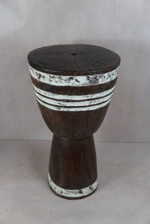 Tapered Wood Side Table - Cameroon – in room setting