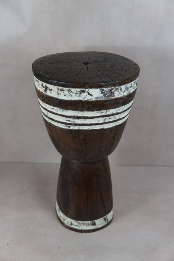 Tapered Wood Side Table - Cameroon – in room setting