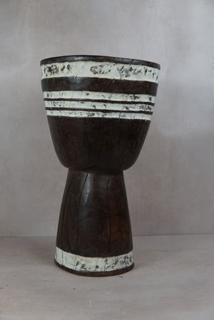 Tapered Wood Side Table - Cameroon – close-up