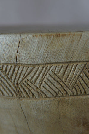 Tapered Wood Side Table - Cameroon – detail