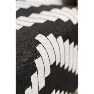 Yoruba Royal Beaded Chair Geometric Black and White